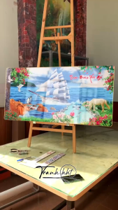 Tranh Thuận buồm xuôi gió tráng gương 7