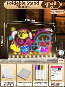 XIONGBUFAN | Transparent Fluorescent Erasable Childrens Drawing Board