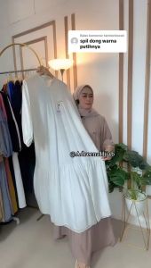 NATHA GAMIS DRESS CRINKLE REMPLE BUSUI ELEGANT SIMPLE MEWAH REMAJA DEWASA