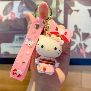 Sanrio | Sanrio Cute Hello Kitty Key Chains Phone Pendants Decorations Small Gifts School Bag Handle Bag Pendants Phone Wrist Strap Charm