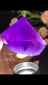💜 乌拉圭紫水晶能量塔 (146g)Uruguay Amethyst Energy Tower#yellowhematoid