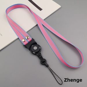 Long Travel Neck Strap Work ID Badge Thumb Ring Buckle Universal Mobile Phone Lanyard Nylon Woven Material Simple Dual Use
