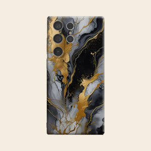 Black Gold Marble-s Luxury Fashion Full Lens Protective Case for Samsung Galaxy S26 S25 S24 A56 A36 Plus Ultra