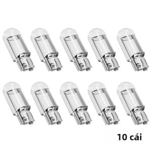 10/20 Cái Đèn LED T10 DC 12V Ánh Sáng Trắng Cho Ô Tô Có Chip Canbus Thân Kính COB 6000K Dùng Làm Đèn Đọc Sách Đèn Dome Đèn Biển Số