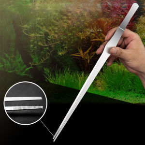 Aquarium Stainless Steel Tweezers Straight Curved Water Grass Aquatic Plants Clip Pliers Long Tweezers Fish Tank Cleaner Tools
