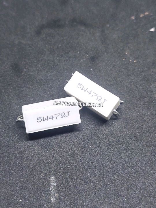 100 Resistenze 2 Watt 47 Ohm 47R &plusmn;5% Pellicola Carbonio DIP &ndash; WAHKITSING