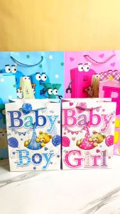 NexXio Paper Bag Hampers Kado NewBorn Motif Lucu Spesial Paper Bag Pernikahan Kemasan Elegan