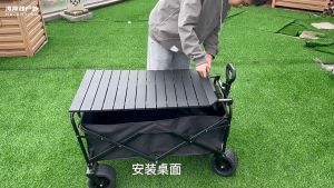 Folding trolley table Board Wagon table trolley Table For Outdoor Camping Picnic Trolley Cart Table Accessorie