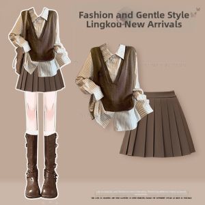 NUMEN BUTTON | Korean Style Academic Outfit for Women Set