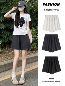 YAYANGREN | High Waisted Slimming Wide Leg Linen Shorts