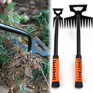 5/11 Teeth Gardening Hand Weeder Tool Stainless Steel Grass Rooting Loose Soil for Yard Lawn Garden