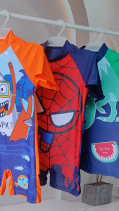 Kids Swimming Costume Beach Pool Swimsuit Baby Dri-fit Rashguard 1pc Swimwear for 3-11Y Boys
