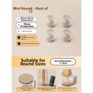 Silent Anti-slip Silicone Chair Leg Protector Thick and Durable