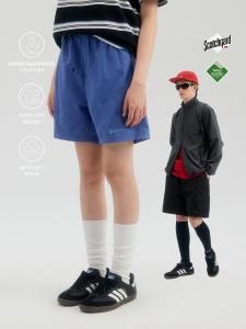 Water-Resistant Dry Comfortable Elastic Drawstring Embroidered Shorts Loose Fit Sporty Casual Pants for Youth in Various Colors