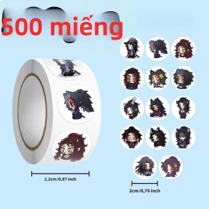 Bandai | 500 Miếng Dán Hình Nhân Vật Anime Dễ Thương Kokushibo Chibi Thợ Săn Quỷ Nhiều Tư Thế Dùng Trang Trí Nhật Ký Và Làm Quà Tặng