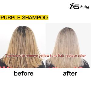 Ashley Shine Purple Silver Shampoo 30ml Removes Yellow Tone Hair AS-X317 Lightened or Decolored Hair