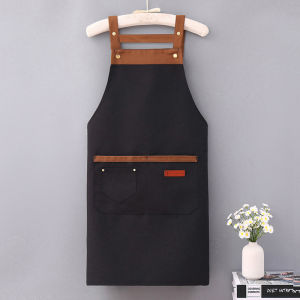 Waterproof Advertising Apron Customized Catering Special Logo Printing Coffee Tea Shop Waiter Supermarket Work Clothes for Women