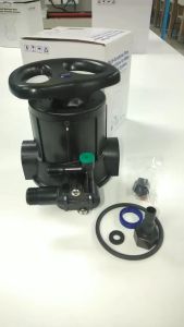 Ceramic Manual Valve Softener-Multi Way (F64A2) PLASTIC HANDLE- 1" In/Outlet 1/2" Drain 3/4" Pipe 4m³/H 6-18" Tank