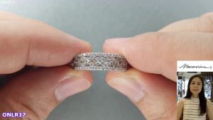 ONLR17 : แหวนเงินแท้ 925 ฝังเพชรสวิส (CZ)