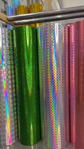 สติ๊กเกอร์ โฮโลแกรม ใช้ติดตกแต่ง เทศกาลคริสมาส ปีใหม่ และอื่นๆ ใช้ไดคัท ติดรถ ทำของขวัญ งานศิลปะ ขนาด 61 cm x 5 m