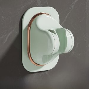 Adjustable Shower Head Holder No Drilling Bathroom Rain Shower Head Mount Universal Joint Fixed Seat for Children Shower Spray