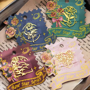 1pcs Rose Metal Bookmark Classical Chinese Style Retro High-end Exquisite Souvenir Creative Stationery Gift for Students