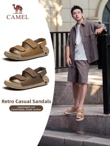 CAMEL | Men Breathable Height Increasing Genuine Leather Casual Sandals