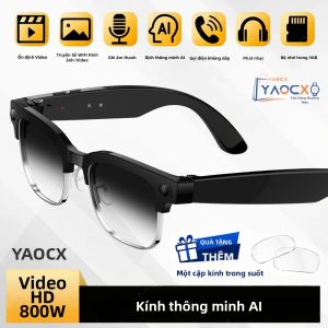 Kính Thông Minh 4K UHD Với Camera HD 8MP Bộ Nhớ 4GB Wi-Fi Dịch Thuật AI Chống Nước Khung Nửa Viền Dành Cho Doanh Nghiệp Bluetooth 5.3