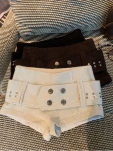 GUZILIAN | Vintage Design Corduroy Slim Fit Fashion Shorts