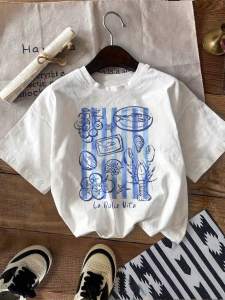 Glissea La Dolce Vita Graphic T-Shirt Aesthetic Sweet Life Women T-Shirt Suitable for Foodies Seafood Lovers Coastal Vacation