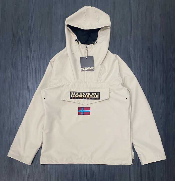 JAKET NAPAPIJRI CREAM ANTI AIR WATERPROOF FULL TAG