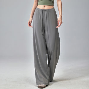 Fitness Girl Loose Wide Leg Yoga Pants Thin Quick Dry Running Sports Shorts Professional Training Long Trousers Autumn New