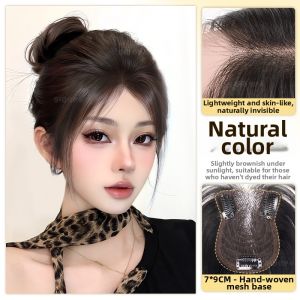 QIAOYIDUO | Invisible Lace Front Full Handmade Real Hair Topper for Extra Volume