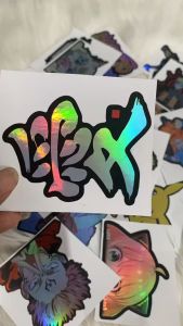 Stiker Hologram Kanji jepang ukuran 8 cm