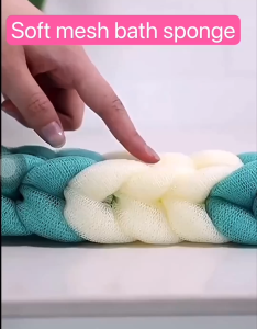 4 pcs span mandi gosok badan belakang Berus Badan Mandi loofah back scrubber shower sponge scrub Bath Long Loofah bath ball Long Mesh Loofah