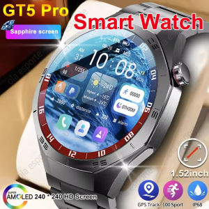 GT5Pro Smart Watch Sapphire AMOLED Screen GPS Tracker Classic Men Sports Watches IP68 Waterproof Bluetooth Call Health Monitor