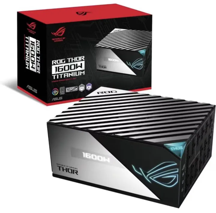 ASUS ROG THOR 1600W Titanium - 80Plus Titanium Fully Modular PSU # w/Aura Sync OLED Display