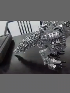 1766 PCS Battle Mech T-Rex Tyrannosaurus Blok Bangunan Kit Model Dinosaurus Robot Artikulasi yang Dapat Diposisikan untuk Dipajang & Bermain Tempur - Mainan Bongkar Pasang Blok Dinosaurus
