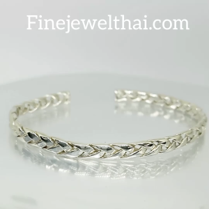 Finejewelthai-กำไลสาน-กำไลเงินแท้-เงินแท้-งานทำมือ-G304800_5m