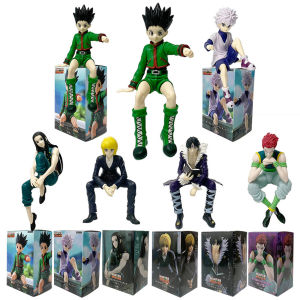 Bandai | 14cm Hunter x Hunter Killua Jie Gon Freecss Anime Figure Zoldyck Action Figure Figurine Model Car Ornaments Toys Gift