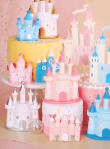 เค้กที่ปักเค้กลายปราสาท อุปกรณ์แต่งเค้ก ตกแต่งเค้กวันเกิด ปราสาท