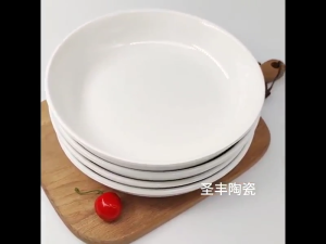 kokepope 9 inch White Shallow Serving Bowl Ceramic Thick Rim Salad Bowl Pasta Plate