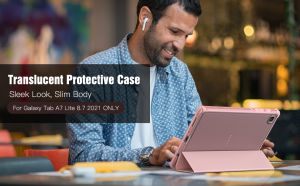 Moko Case สำหรับ Samsung Galaxy Tab A7 Lite 8.7 2021 (SM-T220/ T225/T227) Slim Soft TPU โปร่งแสง Frosted กลับฝาครอบป้องกันเชลล์พอดี Samsung Galaxy Tab A7 Lite 8.7นิ้วแท็บเล็ต2021