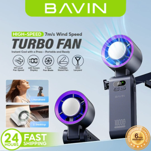 (Christmas Gift) BAVIN BF004 Mini Foldable Turbo Refrigeration Cooling Handheld Portable Fan