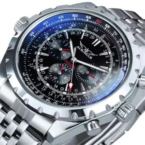 JARAGAR 212 New Mens Automatic Mechanical Watch Fashion Business Luxury Calendar Week Mens Premium Watch Gift reloj hombre