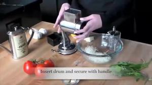 Rotary multifunctional drum grinder with 5 drum blades used for cheese grinding and nut grinding vegetable chopping