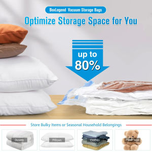 Vacuum Storage Bags With Valve Folding Compressed Space Saving Clothes Storage Big Size For Towel Cloth Blanket