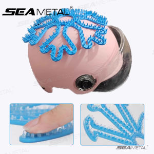SEAMETAL Motorcycle Helmet Interior Pad Flexible Helmet Inner Silicone Pad Interior Protector Helmet Padding Motorcycle Helmet