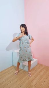 Cassandra Midi Dress Bahan Rayon Premium Untuk Remaja dan Dewasa Termurah Dan Kekinian