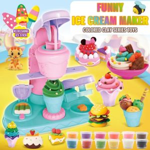 Ice Cream Maker Toy Set: A Fun & Educational Kids' DIY Colored Clay Playset